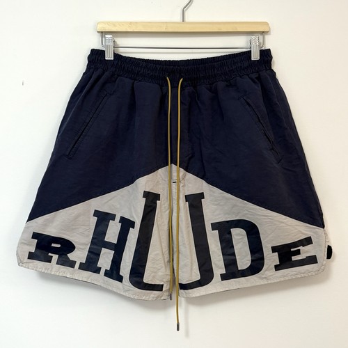 Rhude Colorblock Logo Kordelzug "marine/creme" Yachting Shorts $ 495 UVP - XL