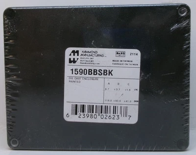 NEW Hammond Manufacturing 1590BBSBK Aluminum Diecast Enclosure 4.7"x3.7"x1.6"
