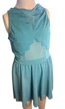 WEISSMAN Balera Child 14 CL Dance Green Costume Scallop Hem Dress D10958 LC