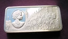 66 gram Sterling Silver Ingot by Franklin Mint HM London 1975 Queen Elizabeth II