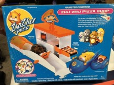 Zhu Zhu Pets Pizza Shop  Set Includes Hamcycle w/ Sidecar, 4 Pizza Boxes zhuzhu