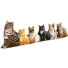 Cat Draft Block, Energy Efficient Decorative Door Draft Stopper, Double Sided...