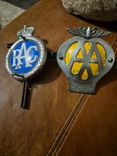 Vintage Car Badges RAC, AA, Lancashire, England, Lovely Patena