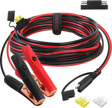 10Ft/3.05M 14AWG 20A Battery Alligator Clip to SAE Connector/12V SAE Quick Relea