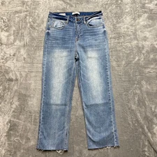 Vigoss Stevie Crop Straight Jeans Women's Size 28 Blue Faded Denim