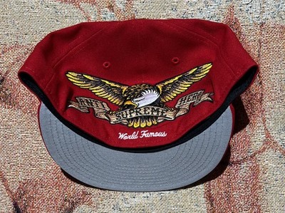Supreme ANTIHERO New Era 559Fifty Fitted Cap Hat Red 7 3/4 Brand