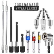 Flexible Drill Bit Extension Set - Right Angle Drill Attachment, Flexible Scr...