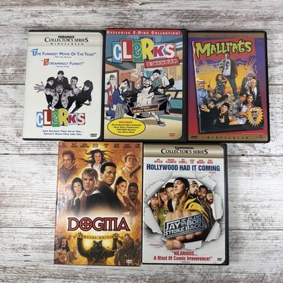 Kevin Smith 5x Lot (DVD) Clerks/Uncensored/Jay & Silent Bob/Mallrats/Dogma