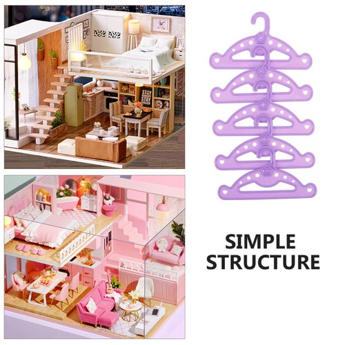 10 Pcs Dollhouse Zubehör Puppenhaus Mini -Kleiderbügel Puppenhauszubehör - Bild 5 von 12
