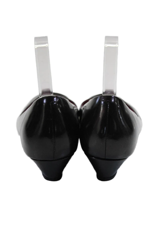 Cole Haan Mujer Sin Cordones Punta Abierta Tacones Bajos Cuero Negro Talla 10.5 Foto 3 de 4