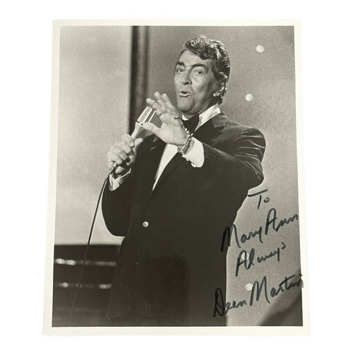 Dean Martin Autograph 8x10 Signed B&W Stage Photo! Las Vegas Rat Pack Casino
