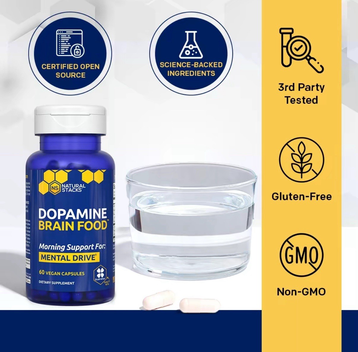 Dopamine Brain Food™, 60 Vegan Capsules