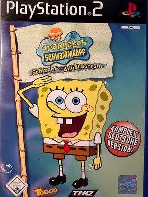 Spongebob Schwammkopf: Schlacht um Bikini Bottom (PlayStation 2) + OVP + Anleit.