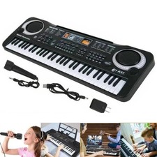 61Key Digital Music Piano Keyboard Electronic Musical Instrument w/Mic Kids Gift