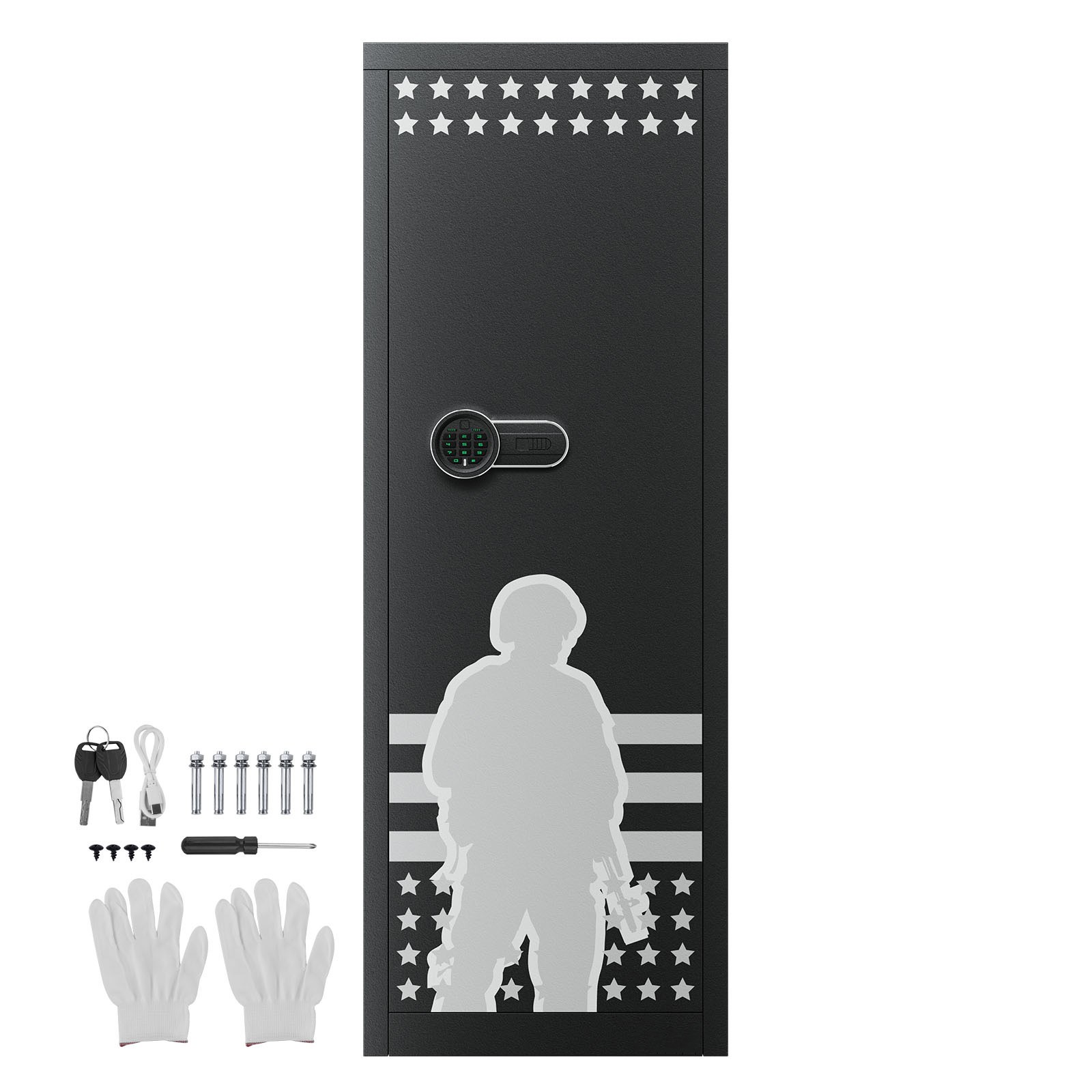 Coffre fort pour 10 fusils avec serrure multipoints anti effraction en acier blindé