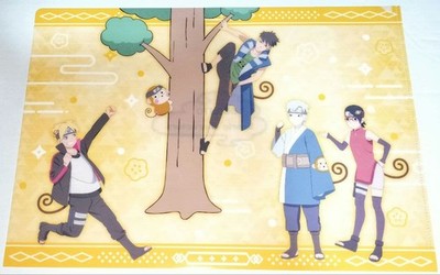 Naruto Boruto Sanrio Clear File Mitsuki Kawaki Salad Used