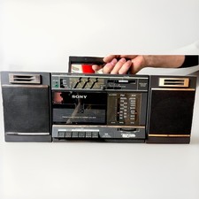 Vintage Sony Transound FM/AM Stereo Cassette Recorder Boombox CFS-3000 - Working