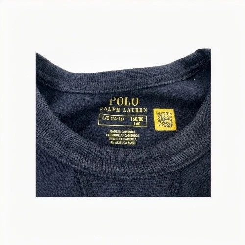 Juvenil Polo Ralph Lauren Azul Oscuro Pony Doble Tejido Sudadera Talla L (14-16) Foto 3 de 4