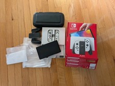 Nintendo Switch OLED 64 GB 512 GB Card  Carry Case USED In Box