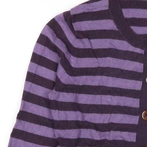 Boden Women's Purple Striped Cardigan Size 12 - Picture 6 of 12
