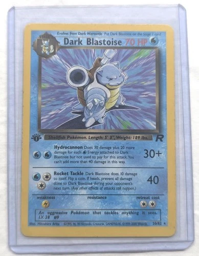 Pokemon Dark Blastoise 20/82 Team Rocket Regular 1st Edition