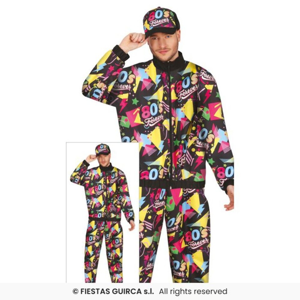 Fiestas Guirca 80er Trainingsanzug Mehrfarbig Aztec Shellsuit Retro