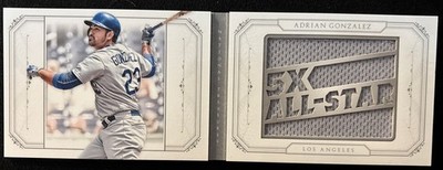 Adrian Gonzalez - 2015 Panini National Treasures Book 5 Time All-Star /10   J307