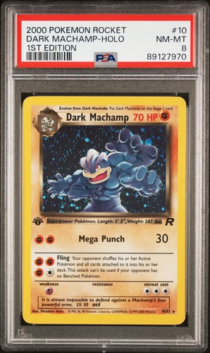 Dark Machamp (1st Edition) graded PSA 8 for sale on eBay