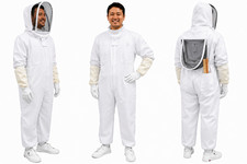 Professional Cotton Beekeeping Suit Full Body Bee with Veil-XL