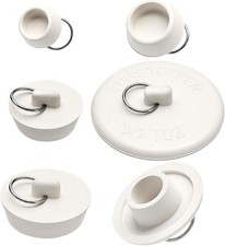 6 Pieces Drain Stopper, Bathroom Sink Stopper, Bathtub Drain Plug with Hanging R