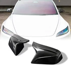 Dry Carbon Fiber Mirror Overlay For 2024-2026 Tesla Model 3 Highland Mirror Caps