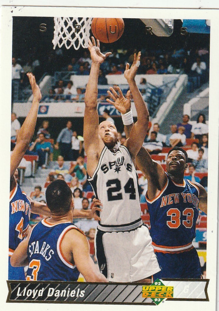 FREE SHIPPING-MINT-1992-93 Upper Deck Lloyd Daniels #86 SPURS