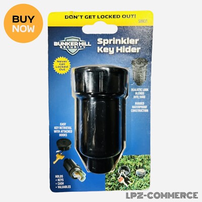 Bunker Hill Security Sprinkler Key Hider Black Model 58831 New in Package