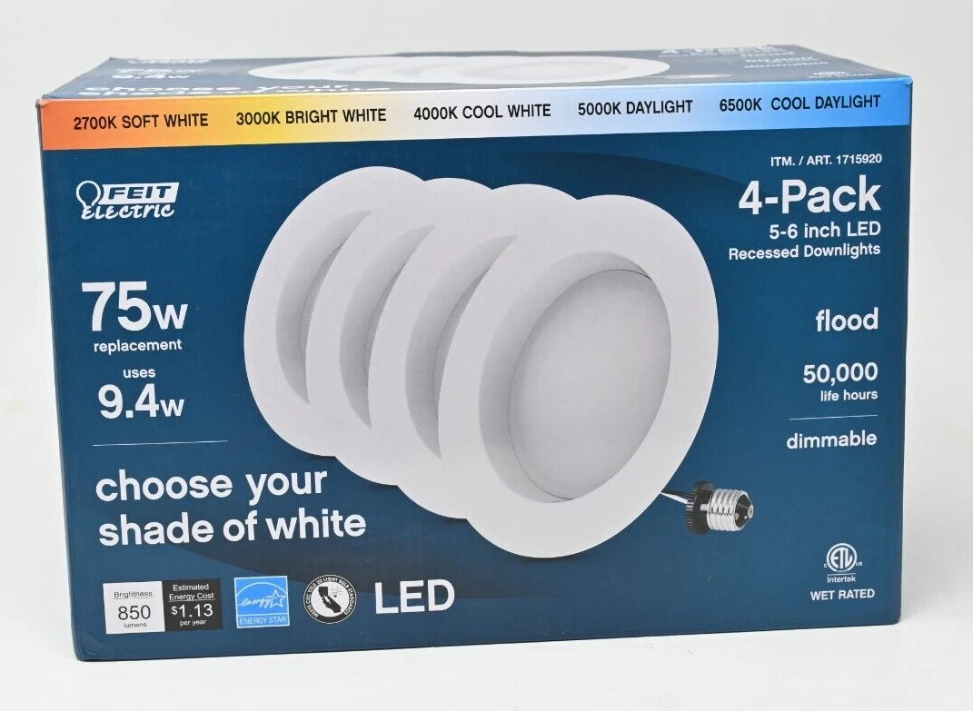 5/6 in. 75W Replacement Soft White (2700K) Dimmable LED Recessed Downl