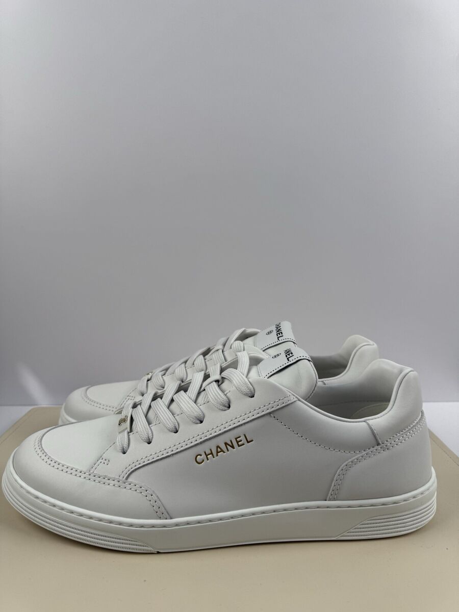 Chanel white sneakers runners trainers Size 44 EU | eBay Chanel white sneakers runners trainers Size 44 EU | eBay
