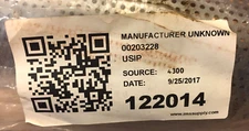 FILTER 00203228 USIP SOURCE 4300 122014 "MANUFACTURER UNKNOWN"