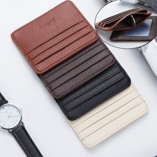 Unisex Small Wallet ID Credit Card Case Holder Slim Purse Leather Front Pocket