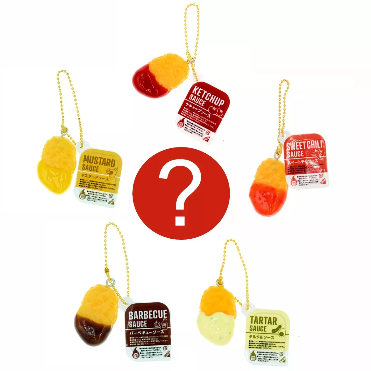 Blind Box Fake Food Realistic Chicken Nugget Keychain 1 Random