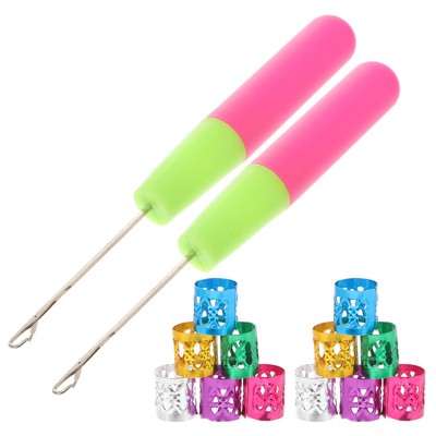  106 Pcs Crochet Hair Accessories Set Dreadlock Hook for Braiding