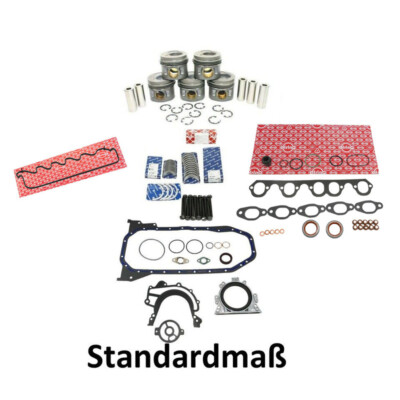 Piston Set Standard Dimension + KW Bearing Kit + Gasket Set for VW T4 2.5 TDI ACV AXG Pistonsc