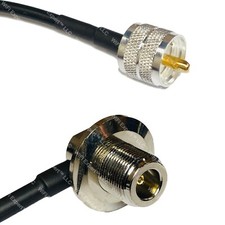 RFC195 PL259 UHF Male to N Female Angle Coax RF Cable USA-Ship Lot