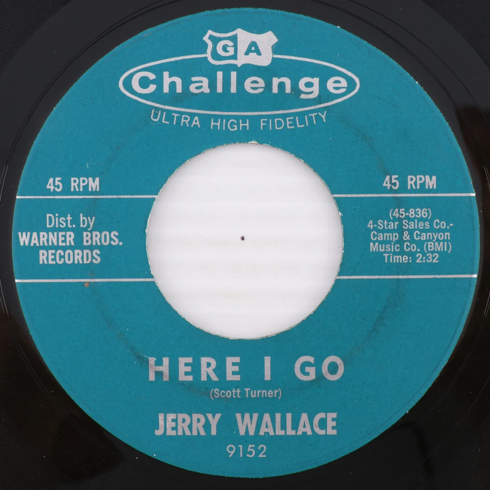 Jerry Wallace – You'll Never Know / Here I Go - 45 rpm - 1962 7" Record 9152 - Image 3 of 4