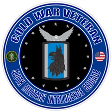 Cold War Veteran 470th Military Intelligence Brigade Bumper Sticker Decal 5"