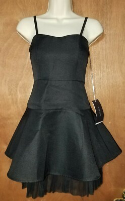 Tammy Tangs Size S Boutique Style Dress Little Black Dress Tulle Underlay CUTE