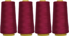 4 BIG CONES ROSE JUBILEE SERGER SEWING THREAD 2750 YD TEX 27 40S/2-THREADART