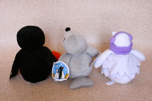 Pingu Plush Set Robby Seal Bajoo Yeti Pingi SEGA Pygos 2006 2007 Stuffed Toy - Picture 6 of 10