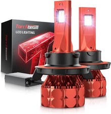Torchbeam H13/9008 LED Light Bulbs 110W 68000LM Pair 6500K Cool White Dual Beam