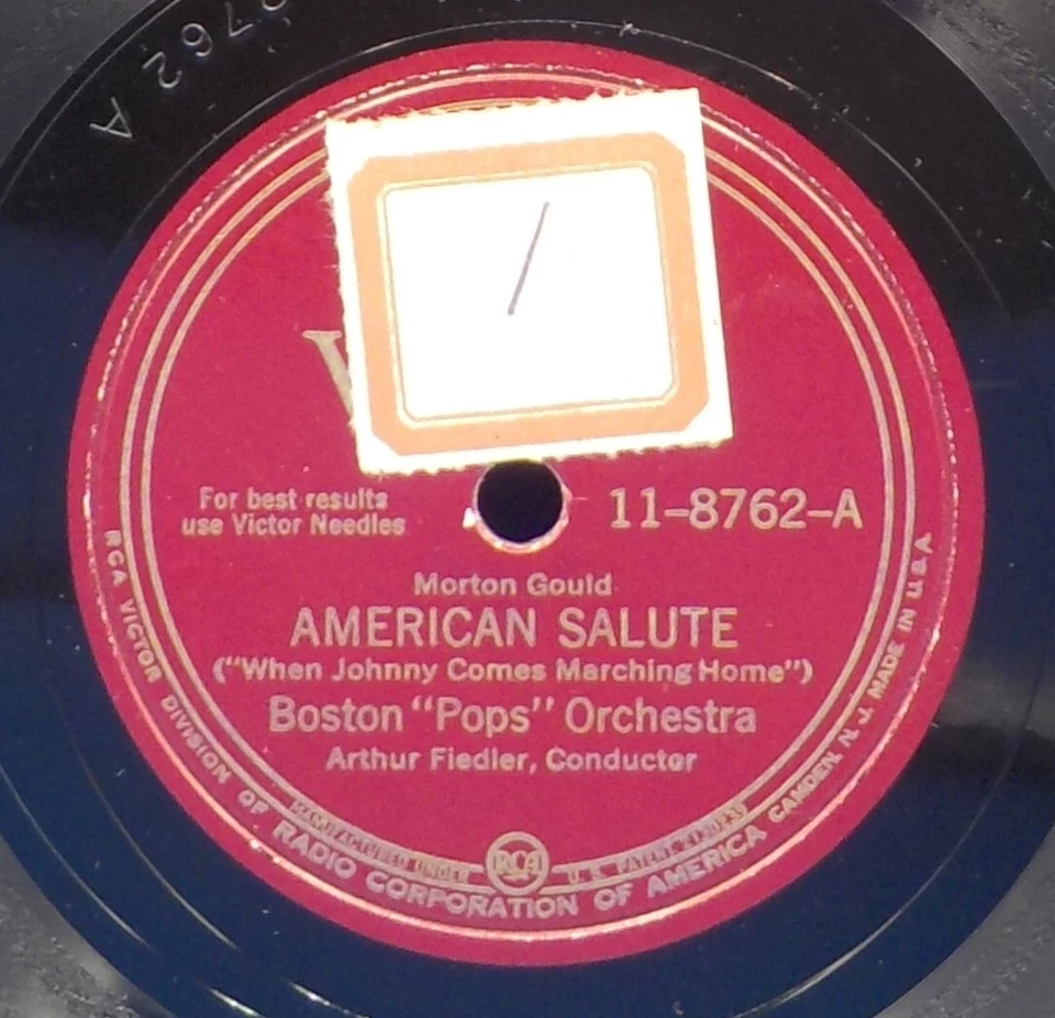 12" Fiedler Boston Pops 78 When Johnny Comes Marching Home /Yankee Doodle EE- 2B - Image 2 of 2