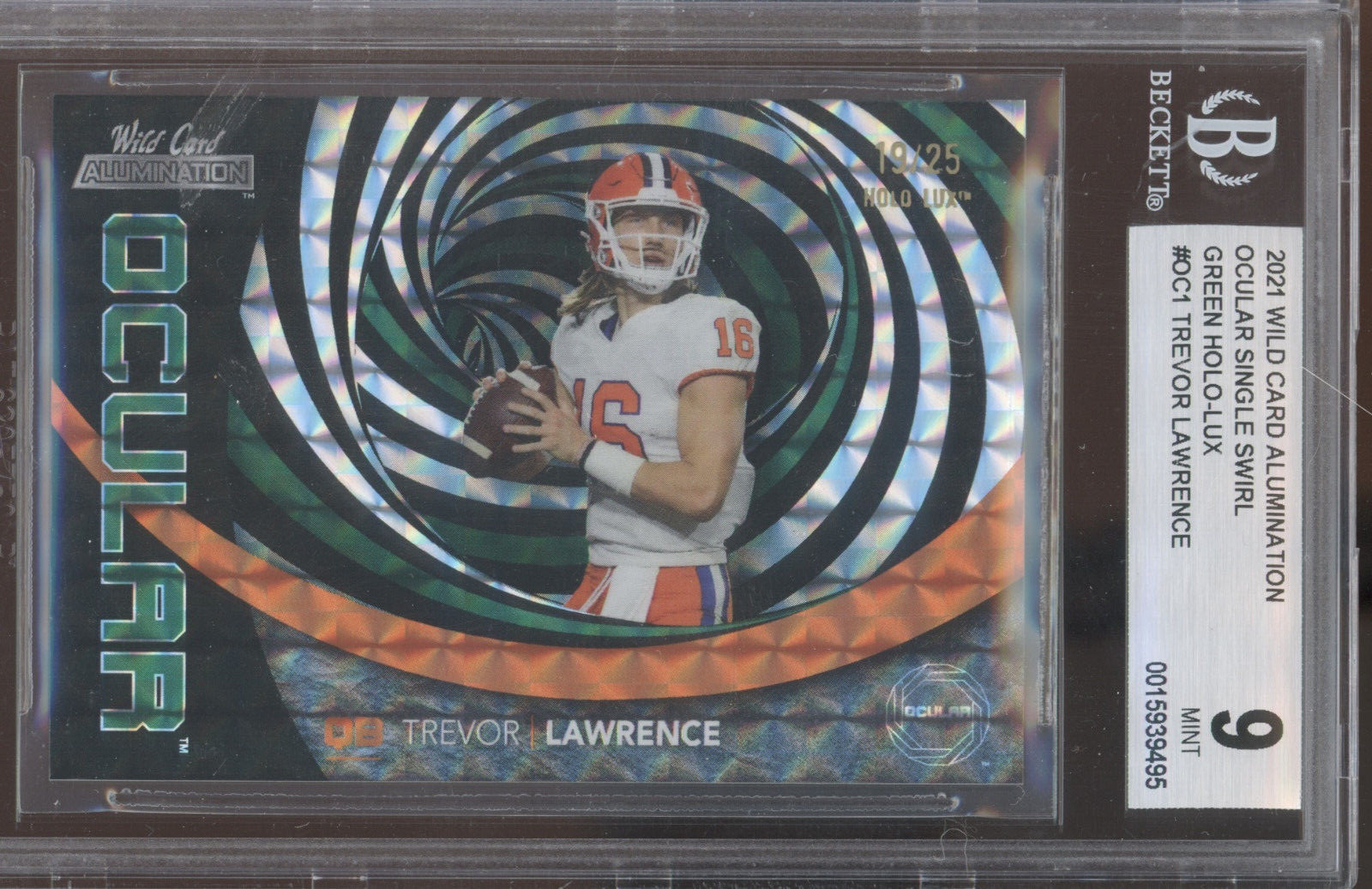Trevor Lawrence Wild Card Alumination Ocular #OC1 Single Swirl-Holo-Lux Pink