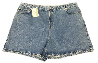 ASOS Plus Size 22 Mid Blue Denim Shorts Curve 100% Cotton BNWT NEW Summer  Australia